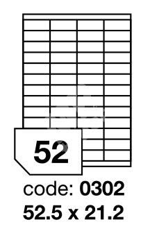 Samolepící etikety Rayfilm Synthetic 52,5x21,2 mm 100 archů, průhledné, R0400.0302A 1