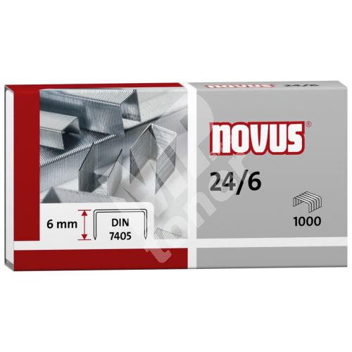 Spojovač Novus Standard 24/6, drátky do sešívaček, 1000ks 1