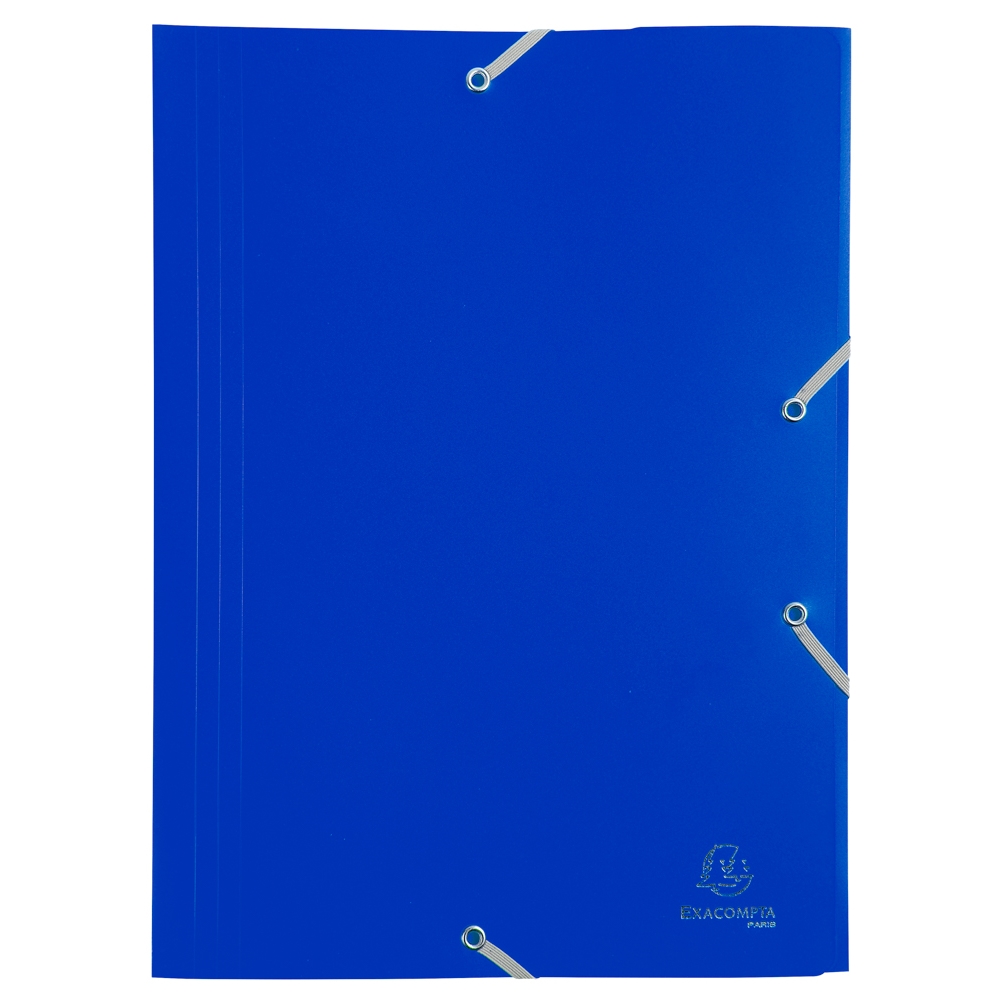 Spisové desky s gumičkou Exacompta, A4 maxi, PP, modré