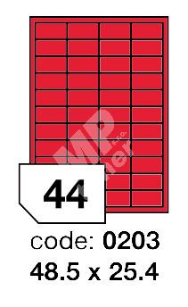 Samolepící etikety Rayfilm Office 48,5x25,4 mm 300 archů, fluo červená, R0132.0203D 1