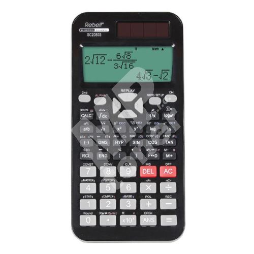 Kalkulačka Rebell RE-SC2080S, černá, vědecká, bodový displej 1
