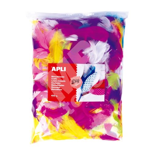 Peříčka Apli, Jumbo pack, mix barev, 400ks 1