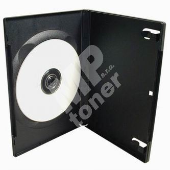 Obal, box na 1 ks DVD, černý, slim, 9mm 1