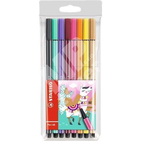 Sada fixů Stabilo Pen 68 Living Colors, 8 různých barev, Lama, 1 mm 1