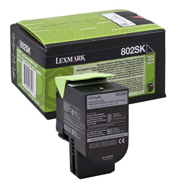 Toner Lexmark 80C2SK0, CX310dn, CX310n, CX410de, CX410, black, originál