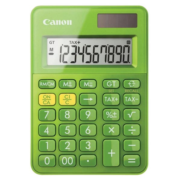Kalkulačka Canon LS-100K, zelená, stolní, desetimístná