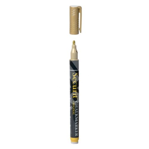 Mikro křídový popisovač Securit, šířka hrotu 1-2 mm, Gold 1