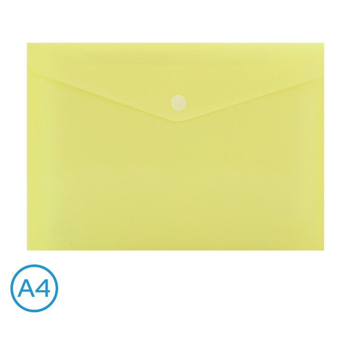 Obal spisový s klopou a drukem A4 pastel Luma, žlutý