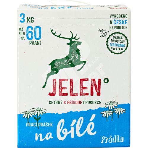 Jelen prací prášek na bílé prádlo, 3 kg, 60 dávek 1