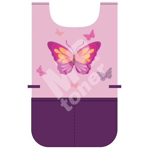 Zástěra pončo Motýl, pink 1