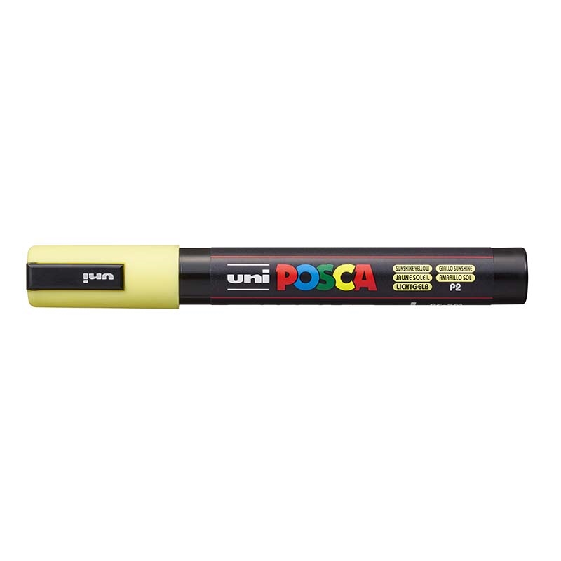 Akrylový popisovač Uni Posca PC-5M, 2,5 mm, pastelová žlutá