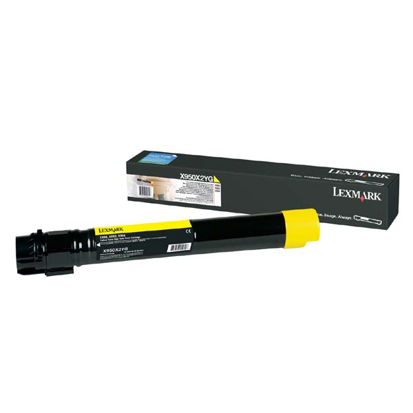 Toner Lexmark X950X2YG, X950, X952, X954, yellow, extra high capacity, originál