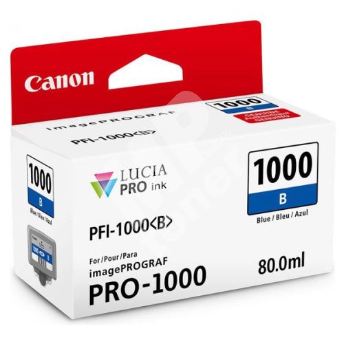 Cartridge Canon PFI-1000B, 0555C001, blue, originál 1