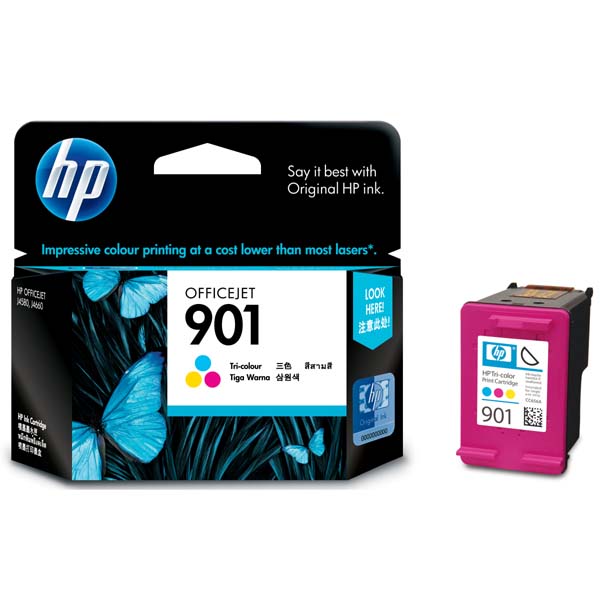 Inkoustová cartridge HP CC656AE, OfficeJet J4580, color, No. 901, 9 ml, originál