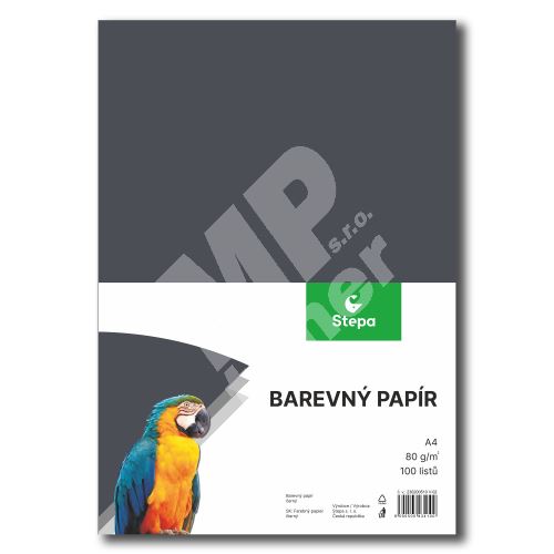 Náčrtkový papír barevný černý A4, 100 listů 1