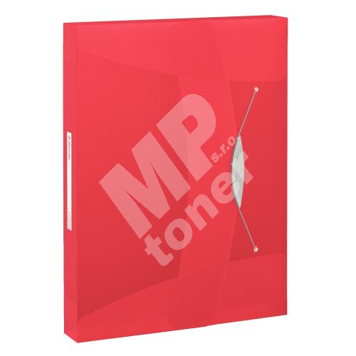 Box na spisy s gumičkou Jumbo Vivida, Vivida červená, 40 mm, A4, PP, Esselte 1