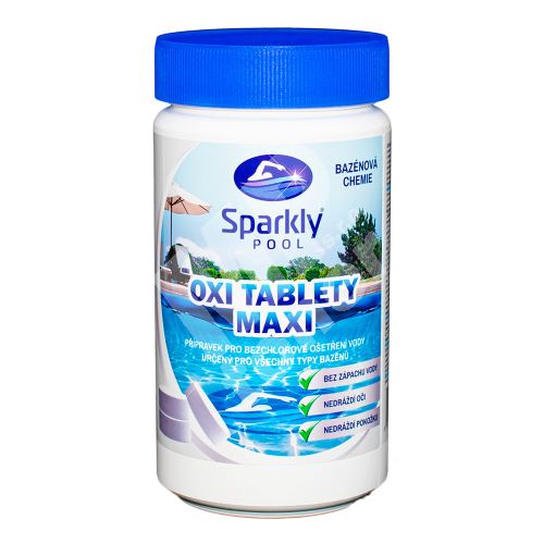 Oxi kyslíkové tablety do bazénu Sparkly POOL, MAXI 200 g, 1 kg 1