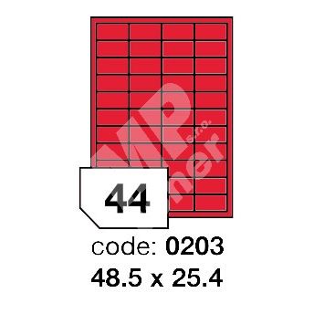 Samolepící etikety Rayfilm Office 48,5x25,4 mm 300 archů, matně červená, R0122.0203D 1