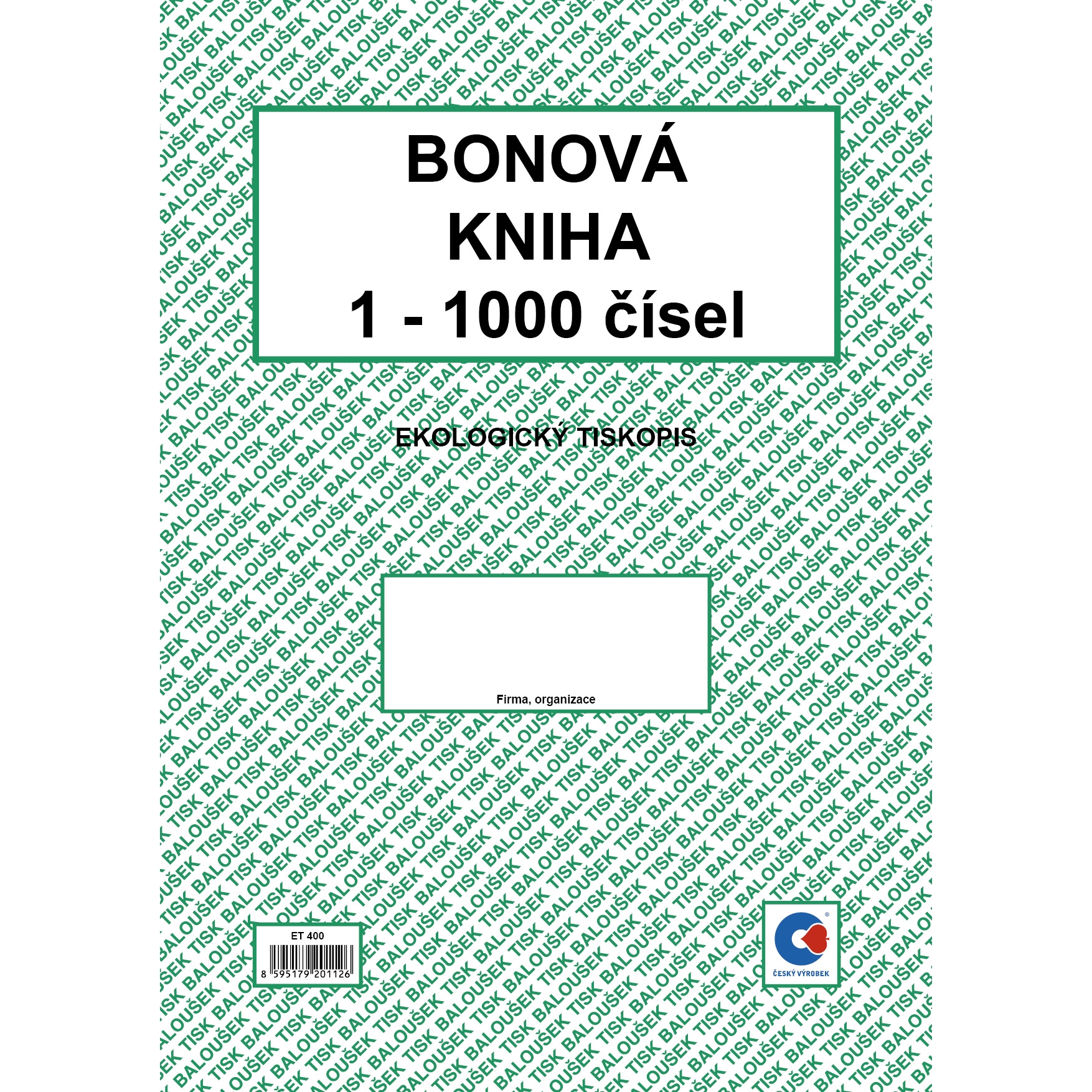 Bonová kniha A4 ET400, 100 listů