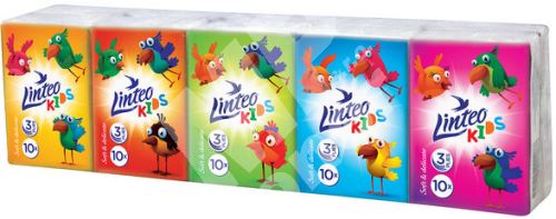 Linteo Kids kapesníky papírové třívrstvé 10 x 10 kusů 1