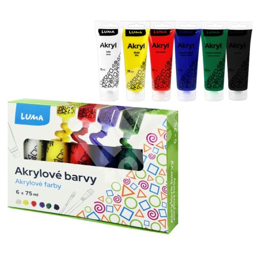 Barvy akrylové Luma sada 6 barev, 75ml 1