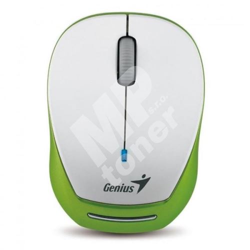 Myš Genius Micro Traveler 9000R V3, 1200DPI, optická, 3tl., bezdrátová, bílo-zelená 1