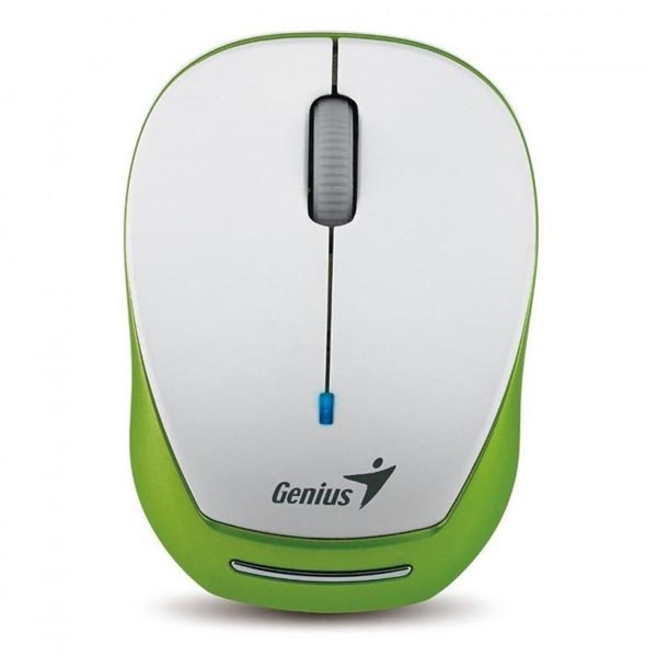 Myš Genius Micro Traveler 9000R V3, 1200DPI, optická, 3tl., bezdrátová, bílo-zelená
