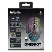Myš Defender Oneshot GM-067 LED, 3200DPI, 2.4 [GHz], optická, 6tl., bezdrátová, černá 9 (8)