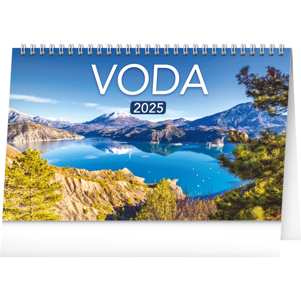 Stolní kalendář Notique Voda 2025, CZ/SK, 23,1 x 14,5 cm