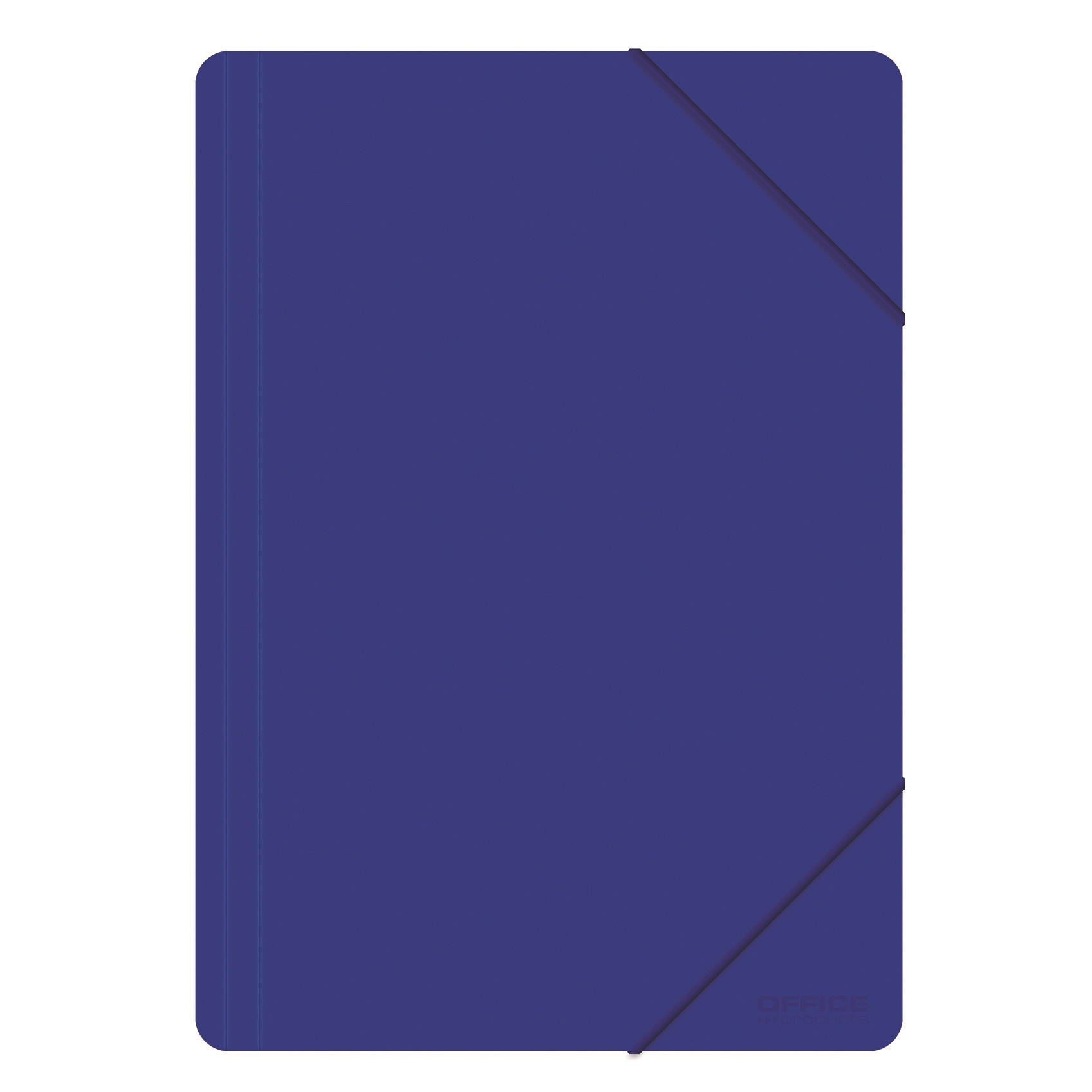 Spisové desky s gumičkou Office, A4, PP, 3 klopy, modré