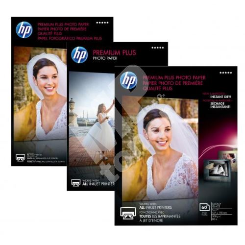HP Premium Plus Glossy Photo Paper, CR676A, 13x18cm, 300 g/m2, 20ks 1