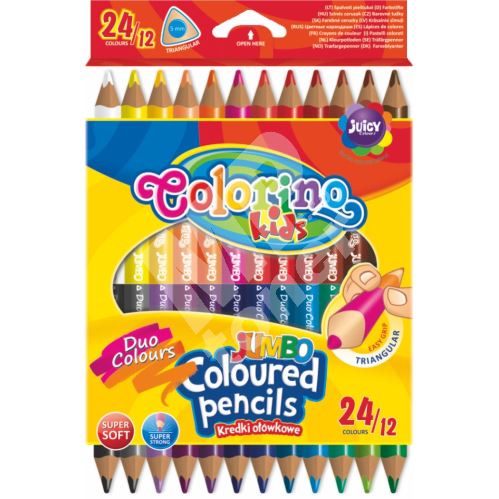 Colorino Jumbo pastelky trojhranné, oboustranné, 24 barev 1