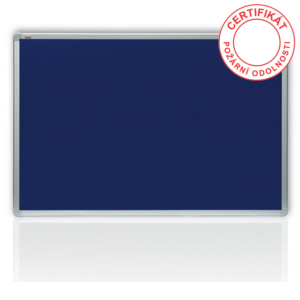 Tabule filcová 200 x 120 cm, hliníkový rám, modrá
