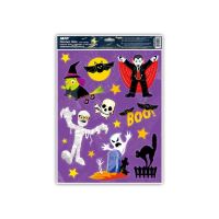 Okenní fólie Halloween glitr, 30x42cm, mix 3 (2)