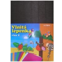 Lepenka E-Welle 34,5 x 24,5cm, 260g, rovná, černá, 10 listů