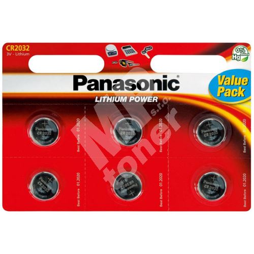 Baterie lithiová Panasonic CR 2032, 3V 1
