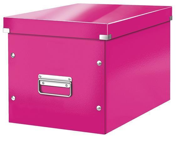 Krabice Leitz Click & Store WOW, růžová, velká, čtvercová