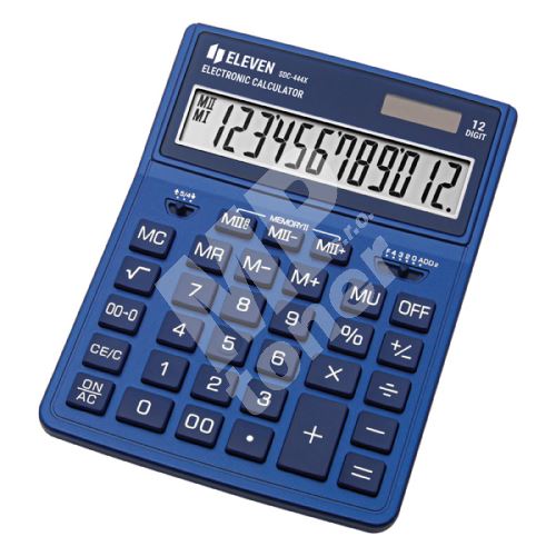 Kalkulačka Eleven SDC-444XRNVE, modrá, stolní, dvanáctimístná 1
