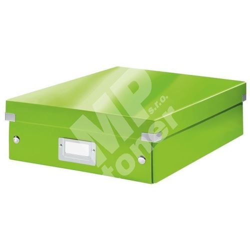 Krabice Click & Store, zelená, vel. M, PP/karton, organizér, LEITZ 1