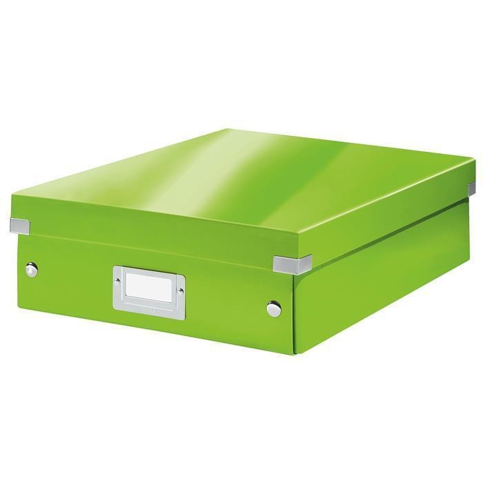 Krabice Leitz Click & Store WOW, zelená, vel. M, PP/karton, organizér