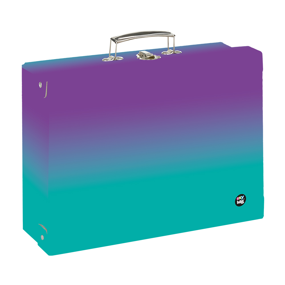 Kufřík lamino hranatý A4 Oxy Ombre Purple-blue