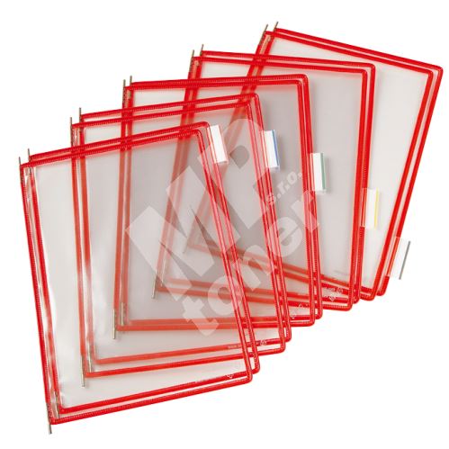 Tarifold rámeček s kapsou a úchyty, A3, otevřený bokem, červený, 10 ks 1