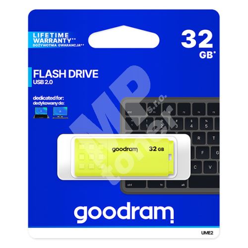 32GB Goodram UME2, USB flash disk 2.0, žlutý 1