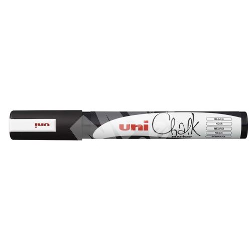 Uni Chalk Marker křídový popisovač PWE-5M, 1,8-2,5 mm, černý 1