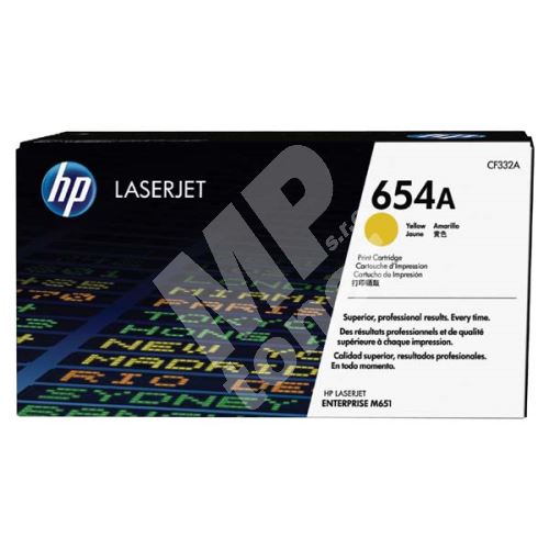 Toner HP CF332A, yellow, 654A, originál 1