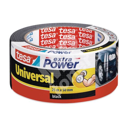 Textilní páska extra Power, černá, 50 mm x 25 m, univerzální, Tesa 2