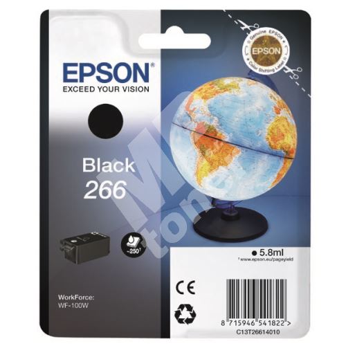 Cartridge Epson C13T26614010, black, 266, originál 1