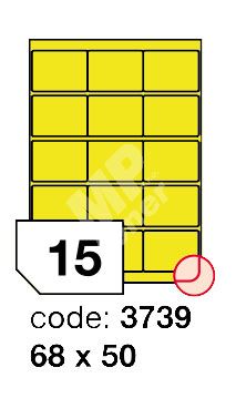 Samolepící etikety Rayfilm Office 68x50 mm 300 archů, matně žlutá, R0121.3739D 1