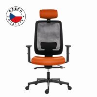 Kancelářské ergonomické křeslo Powerton Lucie, oranžové Kancelářské ergonomické křeslo Powerton Lucie, oranžové