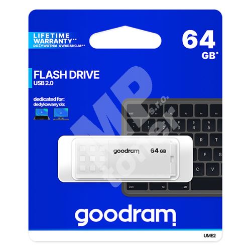 64GB Goodram UME2, USB flash disk 2.0, bílá 1